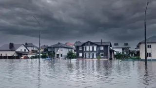 Une ville inondée